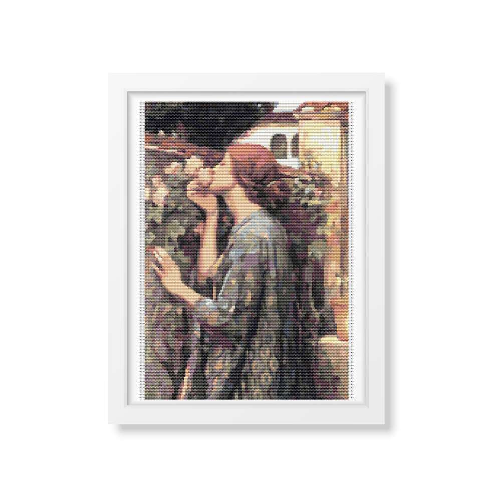 The Soul of the Rose Counted Cross Stitch Pattern John William Waterhouse