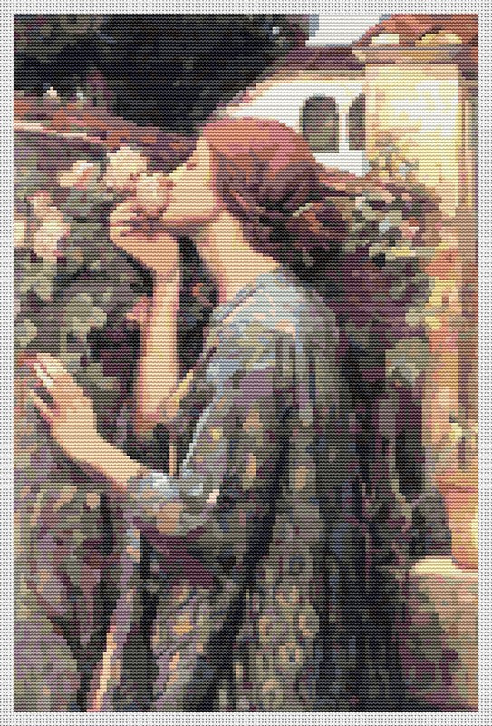 The Soul of the Rose Counted Cross Stitch Kit John William Waterhouse