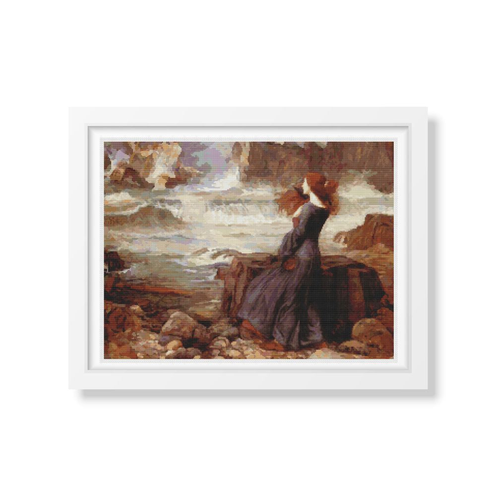 Miranda Counted Cross Stitch Pattern John William Waterhouse