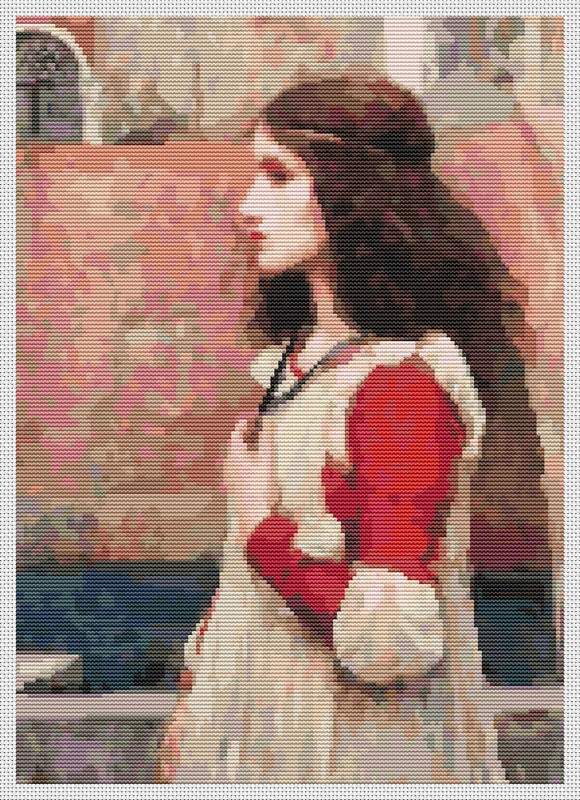 Juliet Counted Cross Stitch Kit John William Waterhouse