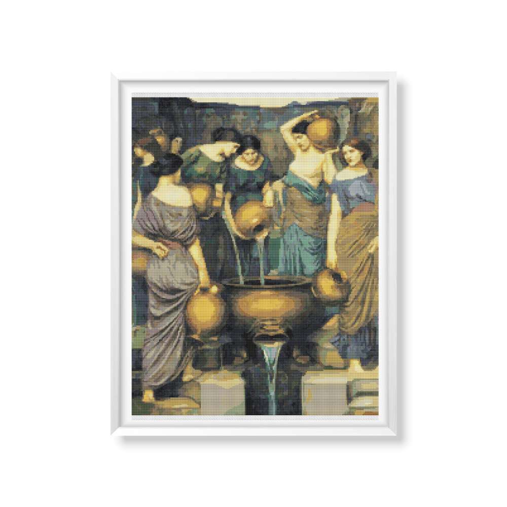 The Danaides Counted Cross Stitch Pattern John William Waterhouse