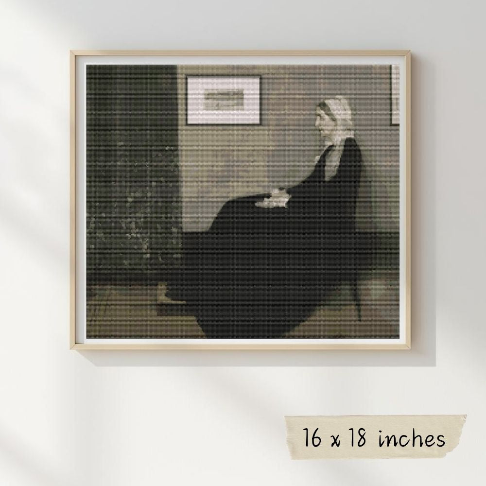 Whistler's Mother Cross Stitch Pattern - Premium Cross Stitch Pattern - James McNeill Whistler