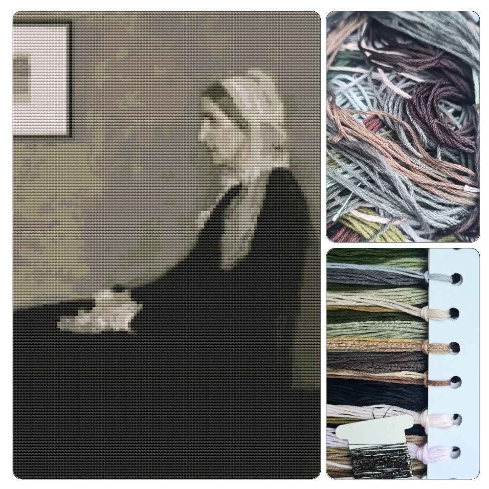 Whistler's Mother Cross Stitch Kit - Premium Cross Stitch Kit - James McNeill Whistler
