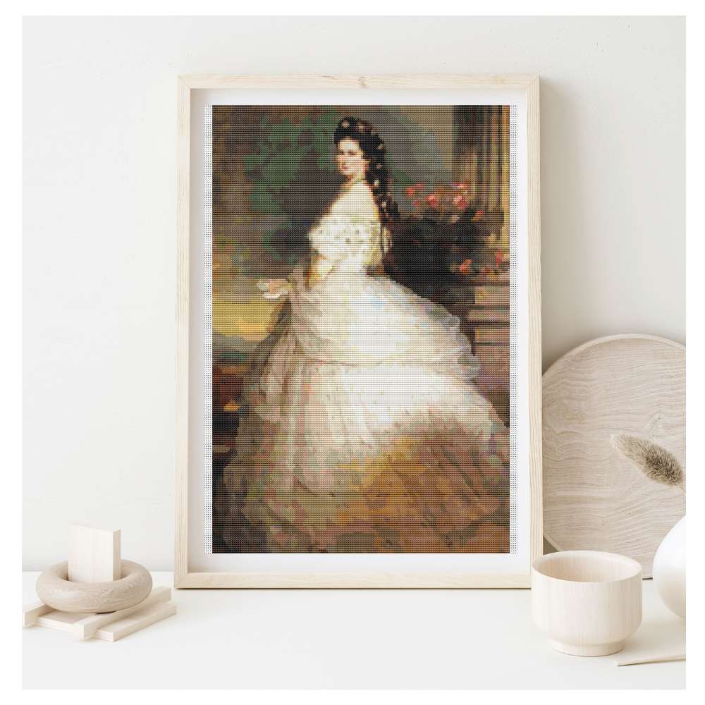 Empress Elizabeth of Austria Counted Cross Stitch Kit Franz Xaver Winterhalter