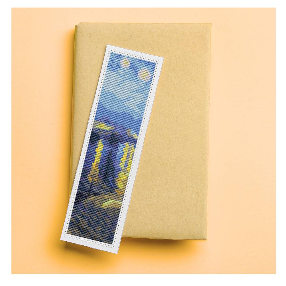 Starry Night over Rhone Bookmark Counted Cross Stitch Kit Vincent Van Gogh