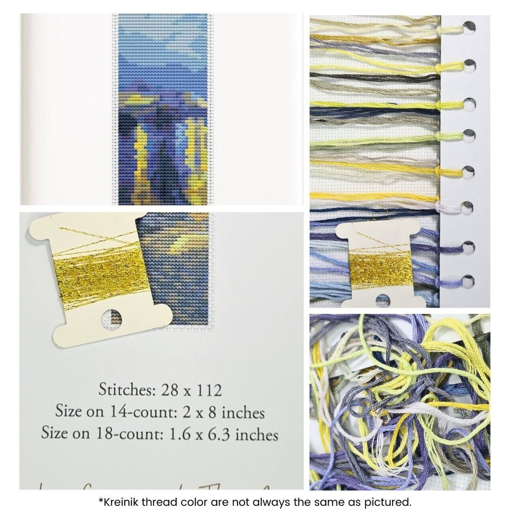 Starry Night over Rhone Bookmark Counted Cross Stitch Kit Vincent Van Gogh