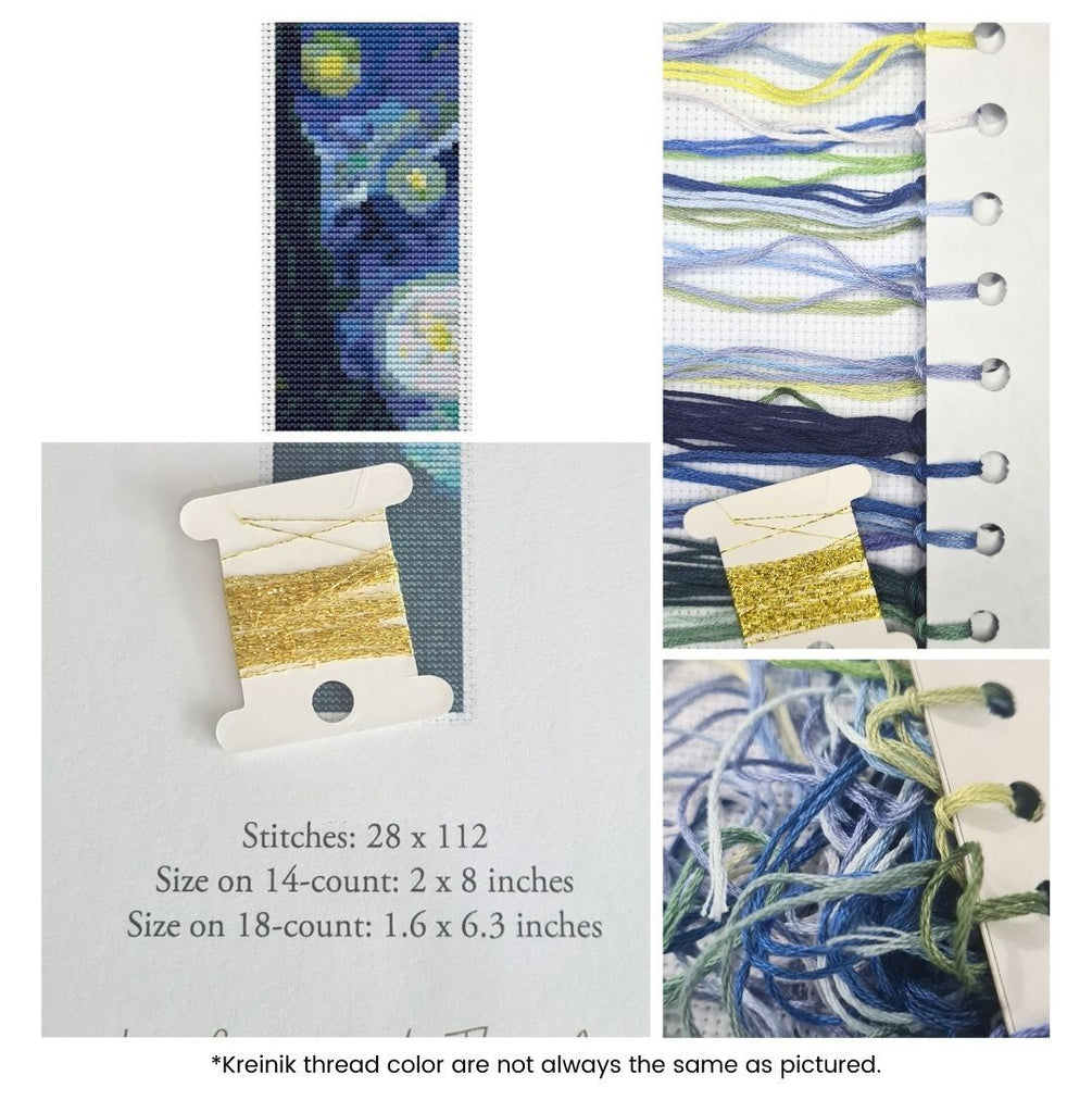 The Starry Night Bookmark Counted Cross Stitch Kit Vincent Van Gogh