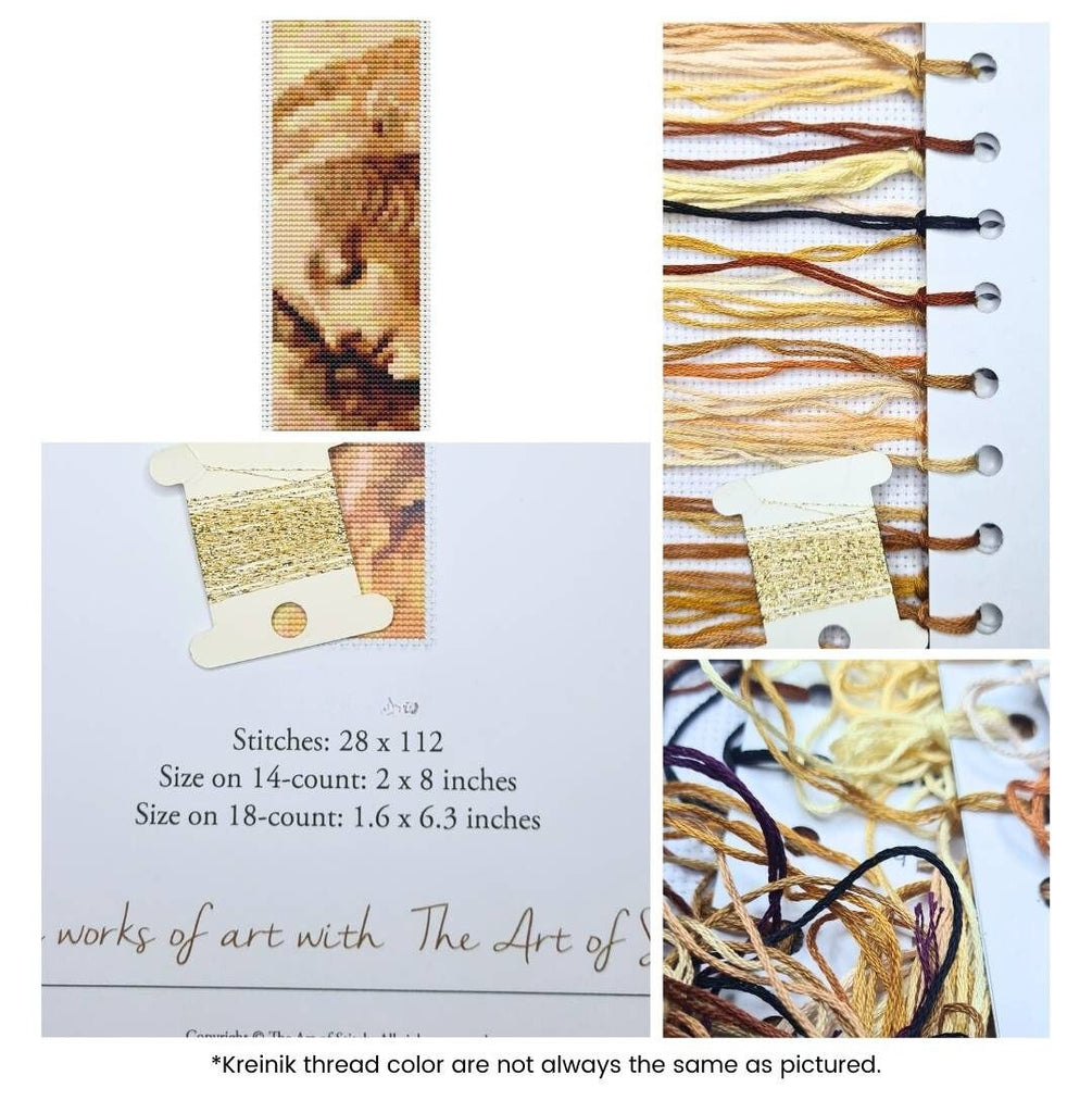 A Woman's Head Bookmark Counted Cross Stitch Kit Leonardo da Vinci