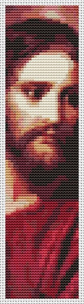 Christ at Thirty Three Bookmark Counted Cross Stitch Pattern Heinrich Hofmann