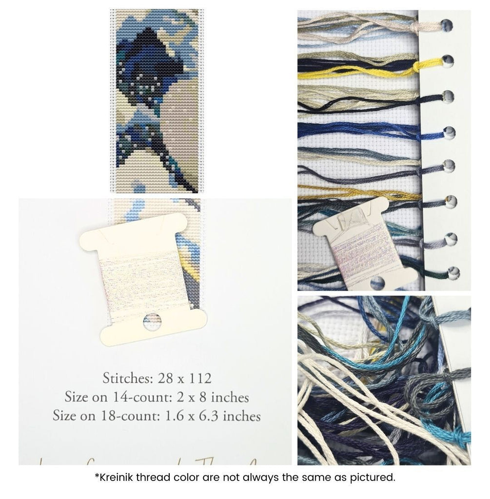 The Great Wave off Kanagawa Bookmark Counted Cross Stitch Kit Katsushika Hokusai