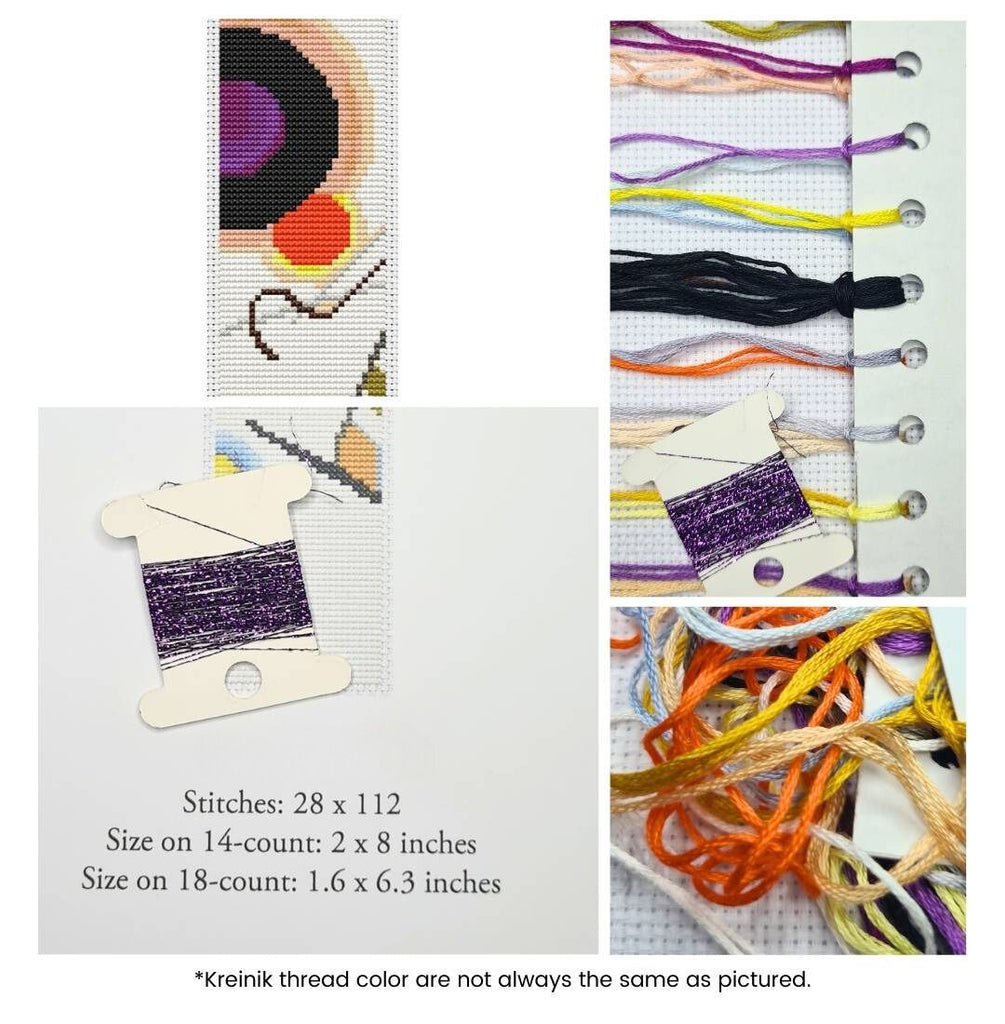 Composition VIII Bookmark Counted Cross Stitch Kit Wassily Kandinsky