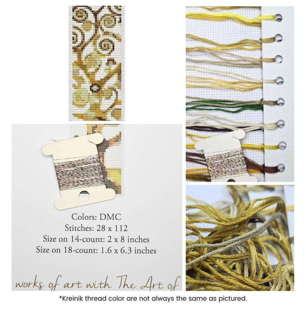 Tree of Life Bookmark Counted Cross Stitch Kit Gustav Klimt