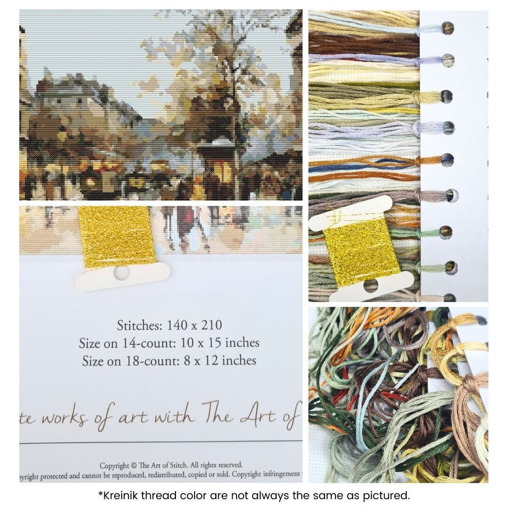 Flower Market Counted Cross Stitch Kit Antoine Blanchard