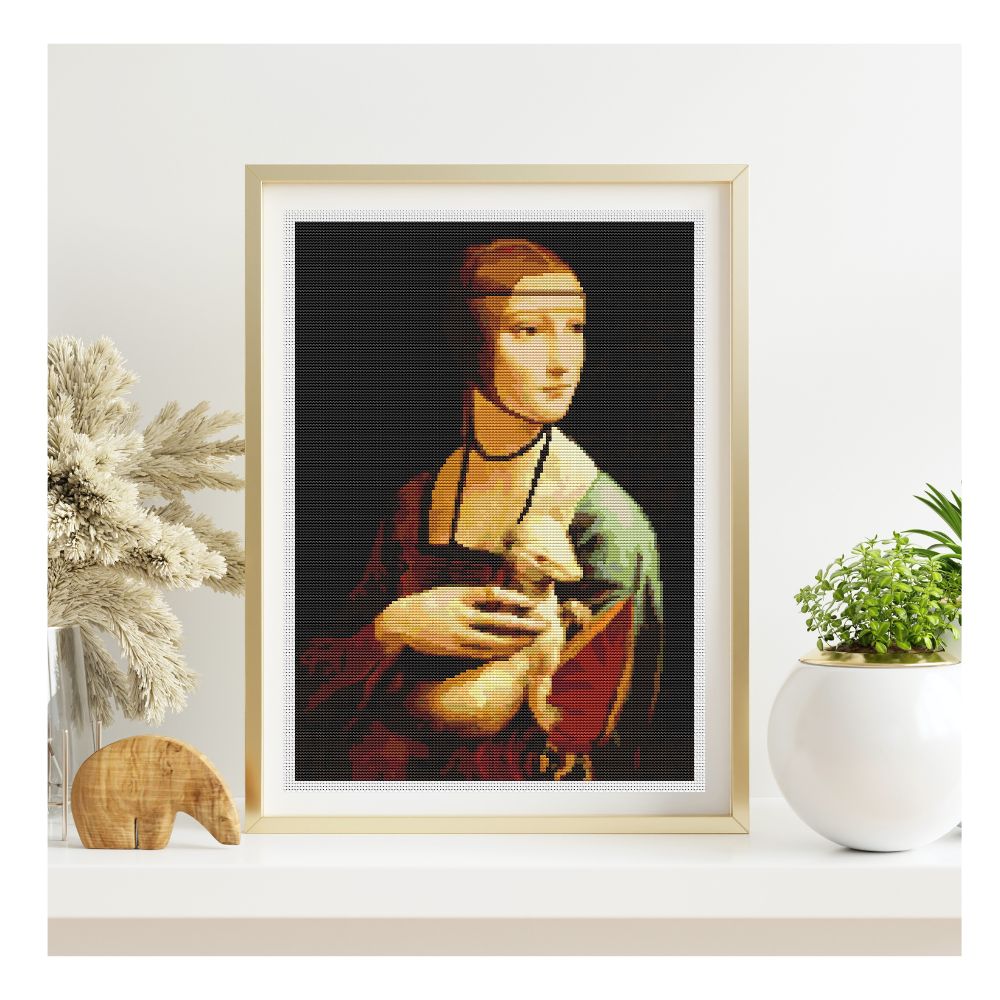 Lady with an Ermine Counted Cross Stitch Pattern Leonardo da Vinci