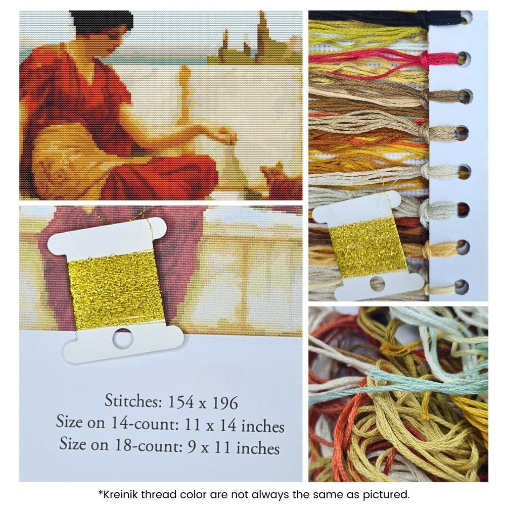 The Tease Counted Cross Stitch Kit John William Godward