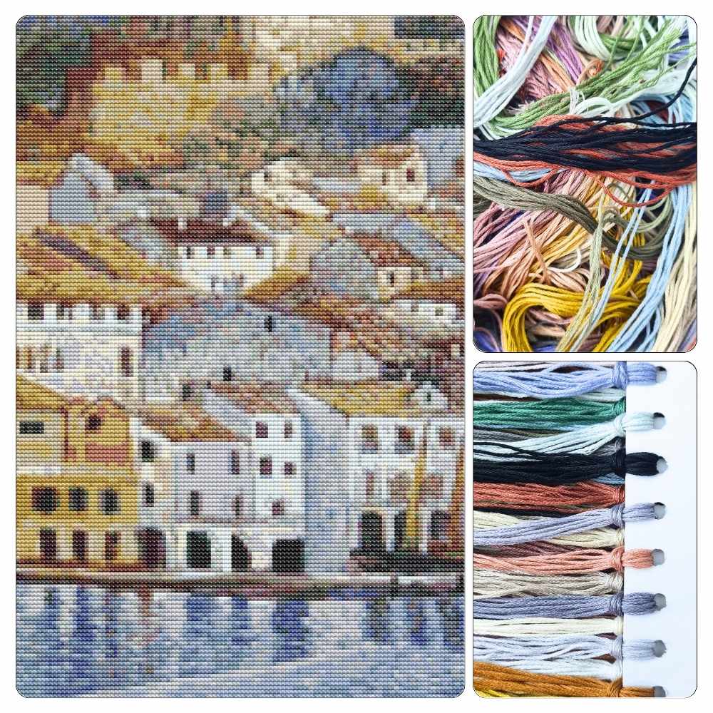 At the Garden Cross Stitch Kit - Premium Cross Stitch Kit - Gustav Klimt