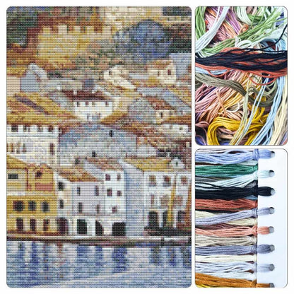 At the Garden Cross Stitch Kit - Premium Cross Stitch Kit - Gustav Klimt