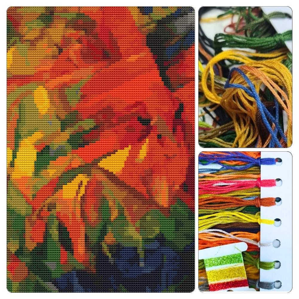 Animals in a Landscape Counted Cross Stitch Kit Franz Marc