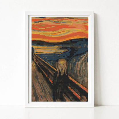 The Scream Cross Stitch Kit - Premium Cross Stitch Kit - Edvard Munch