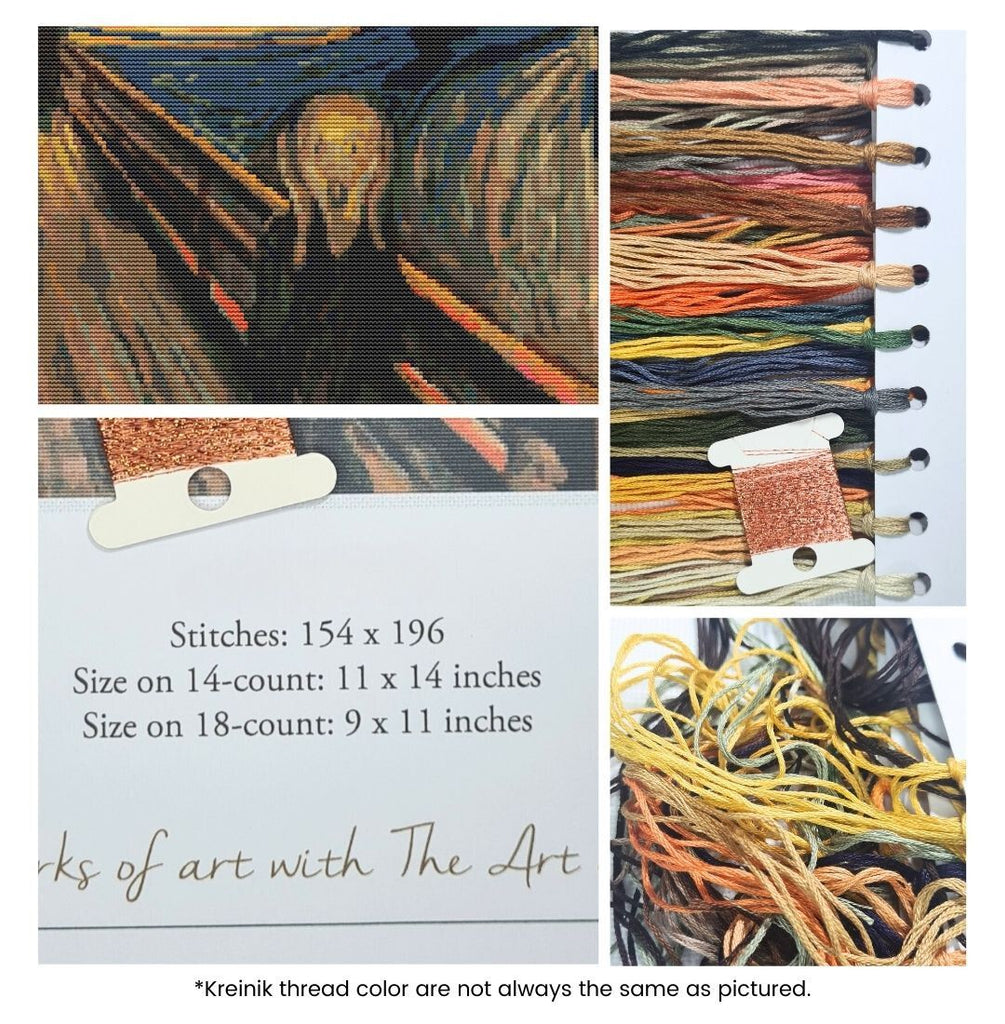 The Scream Counted Cross Stitch Kit Edvard Munch