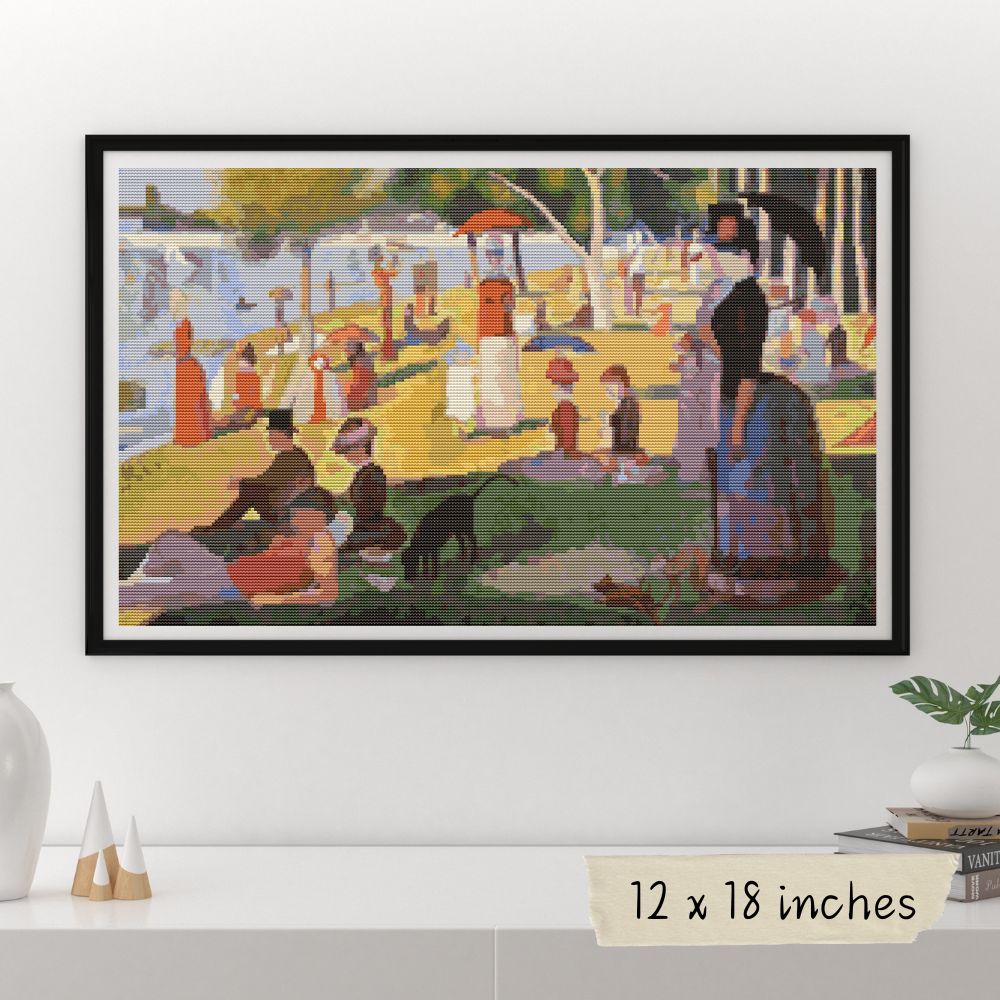 A Sunday Afternoon on the Island of La Grande Jatte Counted Cross Stitch Kit Georges Seurat