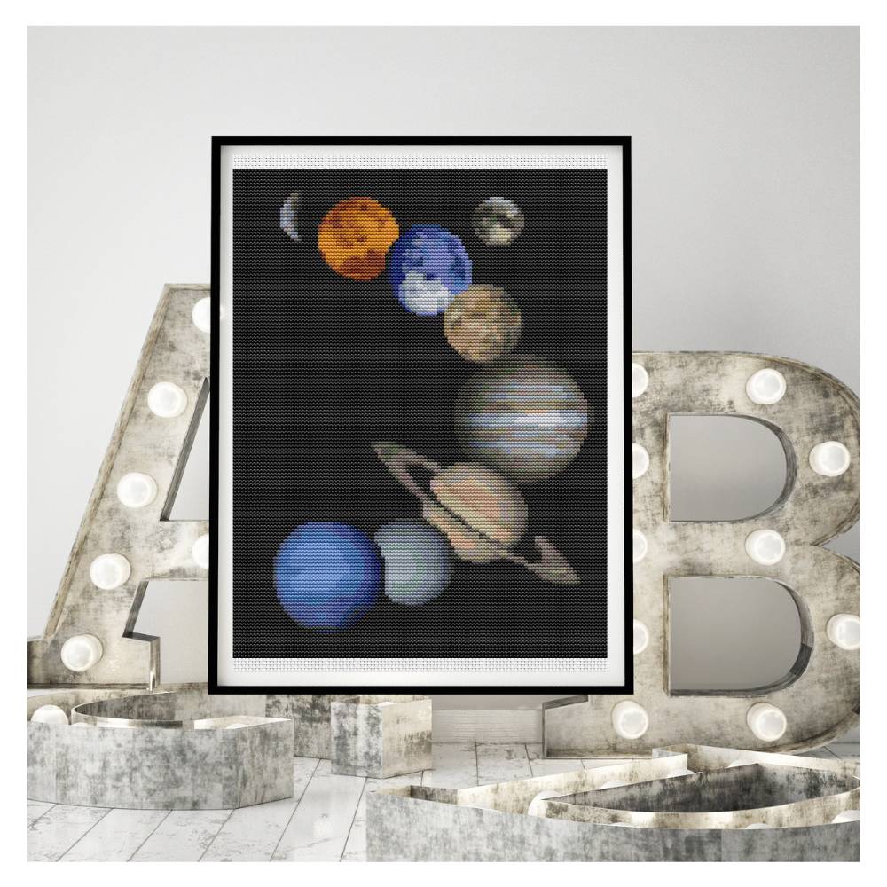 Solar System Counted Cross Stitch Pattern The Art of Stitch