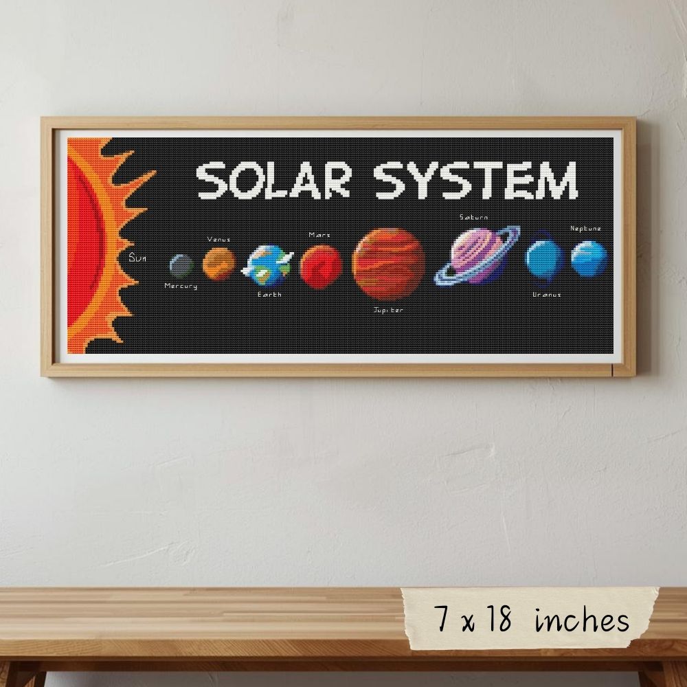 Solar System Cross Stitch Pattern - Premium Cross Stitch Pattern - The Art of Stitch