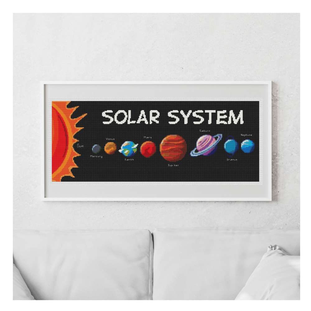 Solar System Counted Cross Stitch Pattern The Art of Stitch