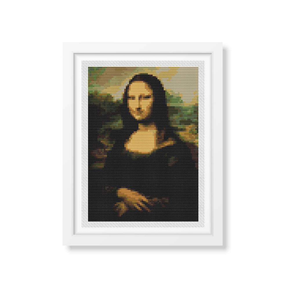 Mona Lisa Mini Counted Cross Stitch Pattern Leonardo da Vinci