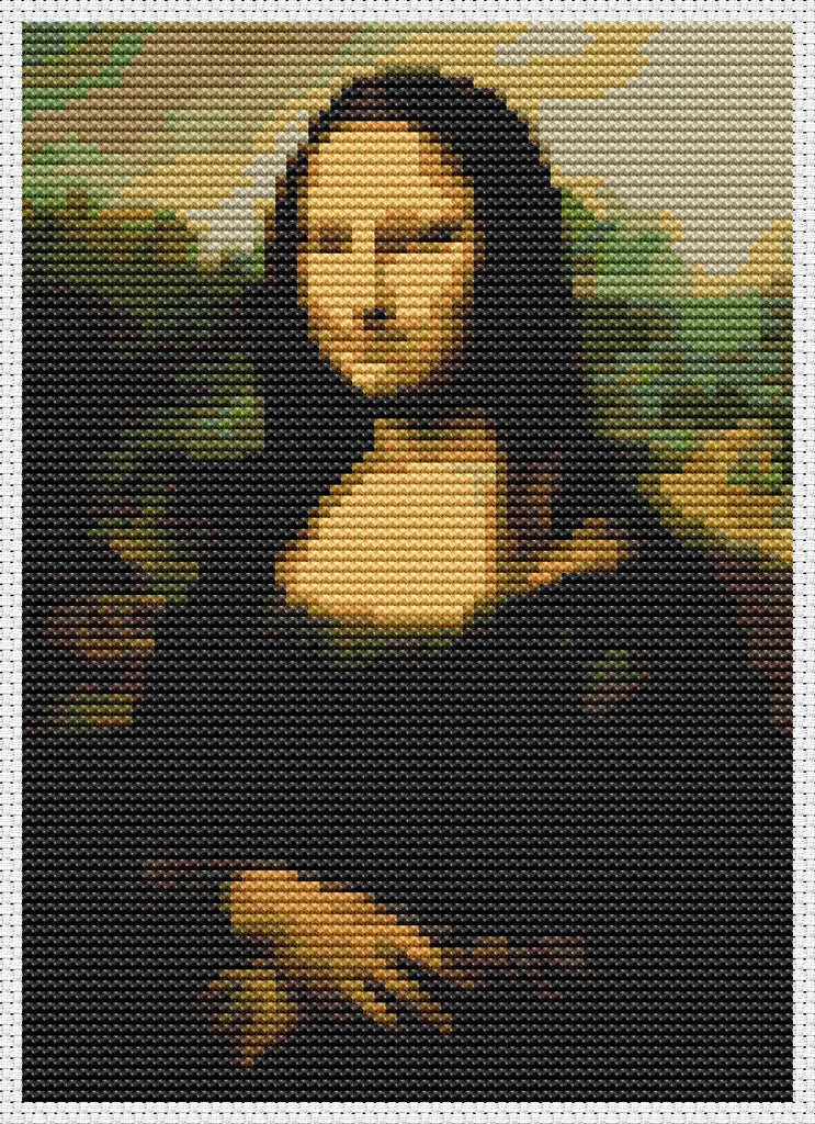 Mona Lisa Mini Counted Cross Stitch Kit Leonardo da Vinci