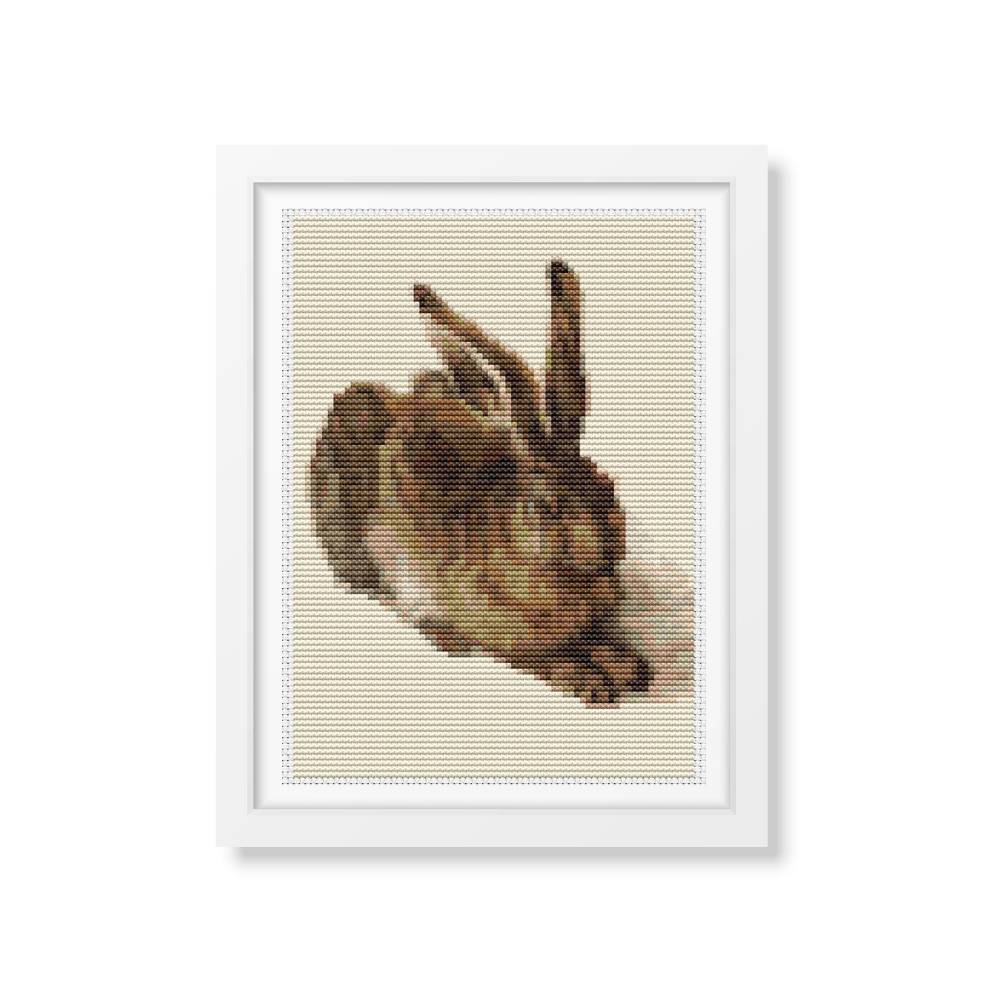 The Young Hare Mini Counted Cross Stitch Pattern Albrecht Durer