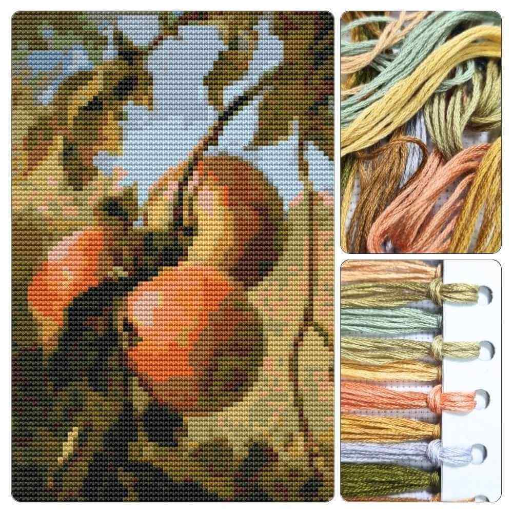 Apples Mini Cross Stitch Kit - Mini Cross Stitch Kit - Thomas Worthington Wittredge