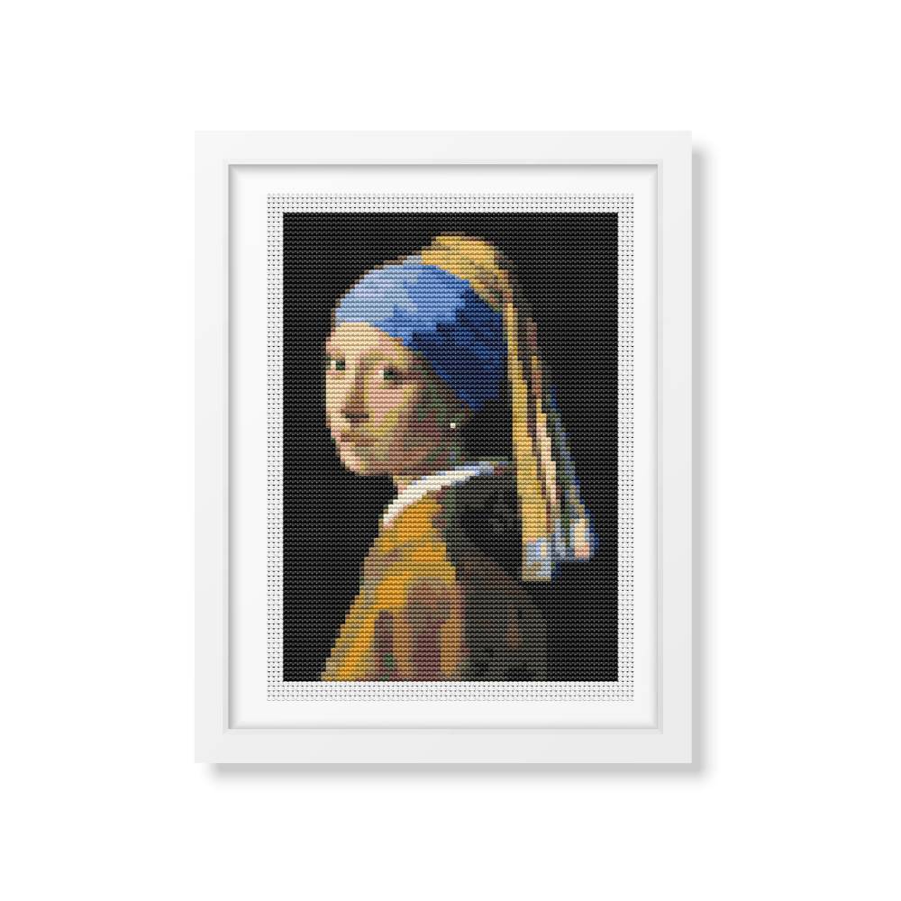 The Girl with the Pearl Earring Mini Counted Cross Stitch Kit Johannes Vermeer