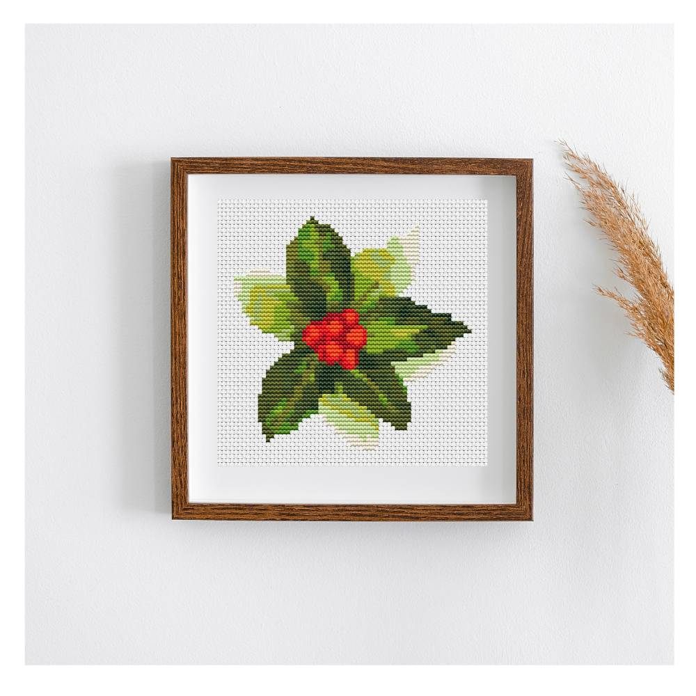 Christmas Holly Counted Cross Stitch Pattern The Art of Stitch