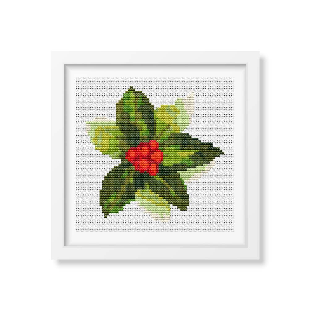Christmas Holly Counted Cross Stitch Pattern The Art of Stitch