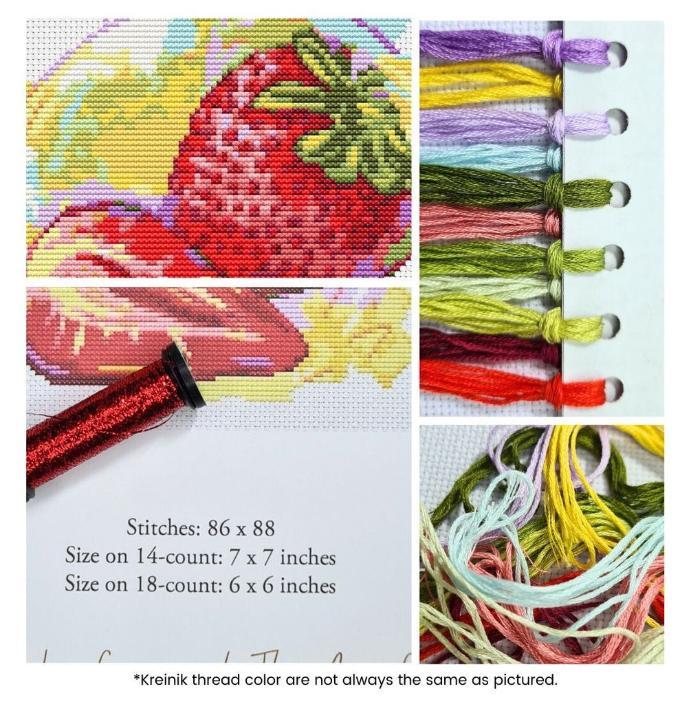 Fresh Strawberries Counted Cross Stitch Kit The Art of Stitch
