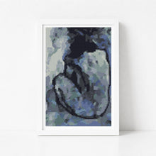 Blue Nude Mini Cross Stitch Kit - Mini Cross Stitch Kit - Pablo Picasso