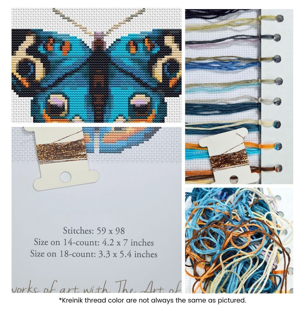 The Blue Butterfly Counted Cross Stitch Kit The Art of Stitch