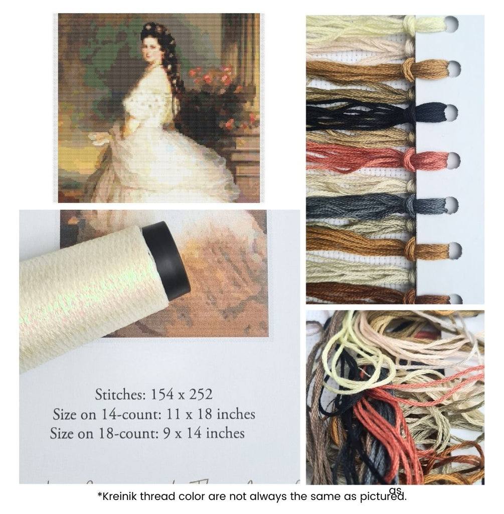 Empress Elizabeth of Austria Counted Cross Stitch Kit Franz Xaver Winterhalter