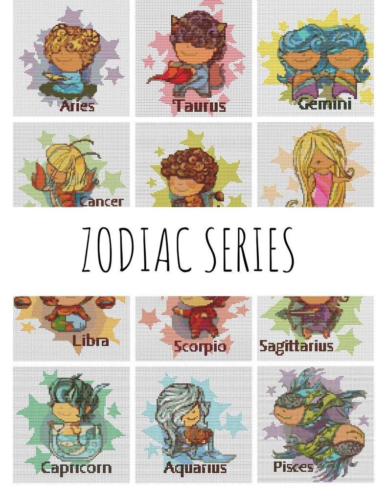 Zodiac Signs Cross Stitch Pattern The Art of Stitch